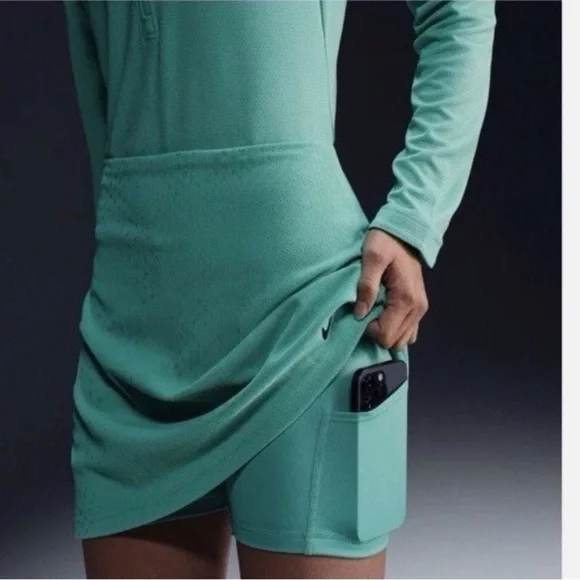 Nike Women's Dri-Fit ADV Tour Turquoise Skirt W/Shorts H/R Size-S NWT - Picture 6 of 14
